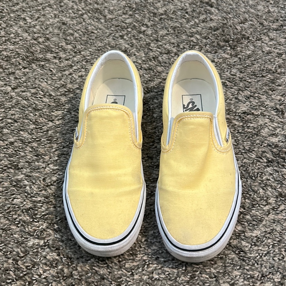 Yellow slip on vans